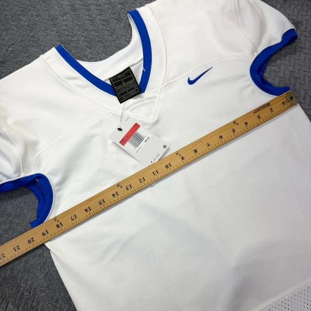 Nike Football Jersey Mens L White Royal Blue AO4800-108 Team Engineered NWT Spot